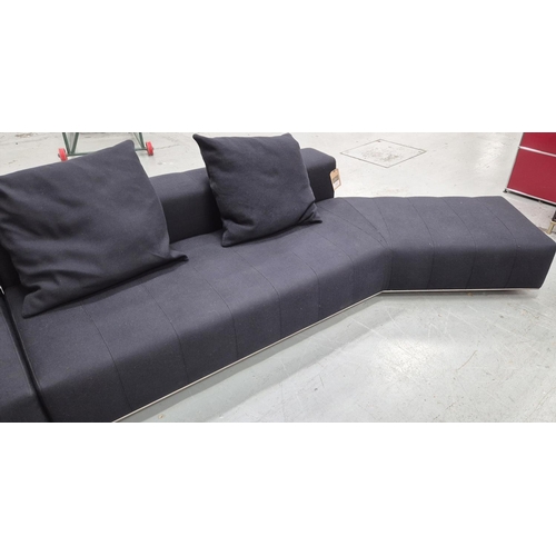 354 - MINOTTI SECTIONAL FREEMAN SOFA, by Rodolfo Dordoni, in charcoal upholstery, 75cm H x 440cm W approx ... 