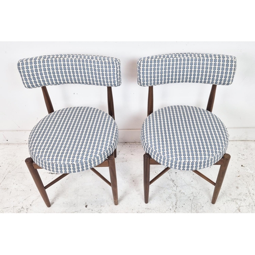 358 - G PLAN FRESCO CHAIRS, a pair, by Victor Bramwell Wilkins, mid 20th century teak in Schumacher fabric... 