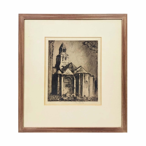 41 - SIR FRANK WILLIAM BRANGWYN RA RWS RBA (1876-1956), UNTITLED, etching, signed in pencil, 28cm x 23cm,... 