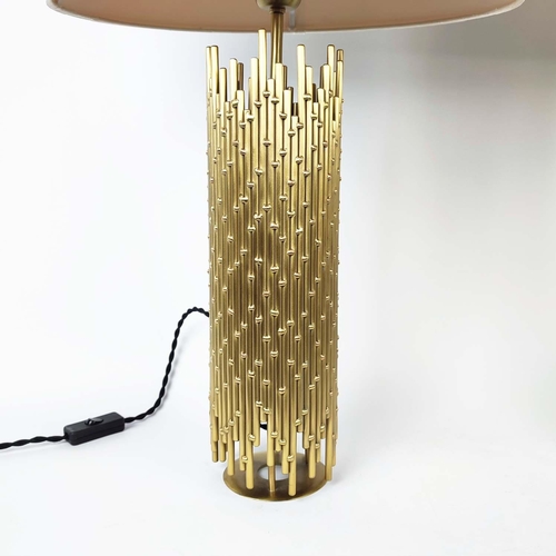 468 - CTO LIGHTING TABLE LAMP, and another similar, unsigned, gilt metal, with shades, 69cm H. (2)