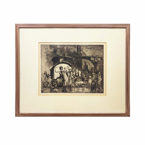 48 - SIR FRANK WILLIAM BRANGWYN RA RWS RBA (1876-1956), UNTITLED, etching, signed in pencil, 31cm x 39cm,... 