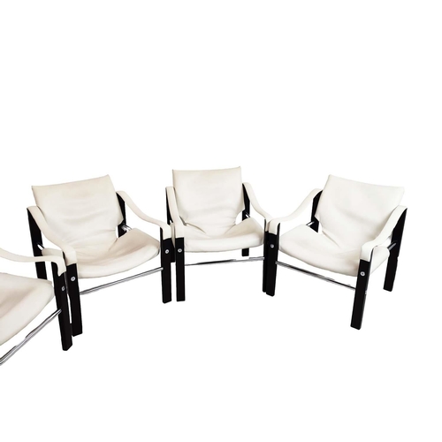 486 - ARKANA CHELSEA SAFARI CHAIRS, a set of four, by Maurice Burke, vintage 20th century, 63cm W approx.