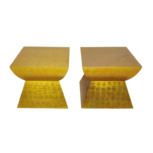 522 - AURA LONDON DICE TABLES, a pair, 48cm x 48cm x 43cm. (2)