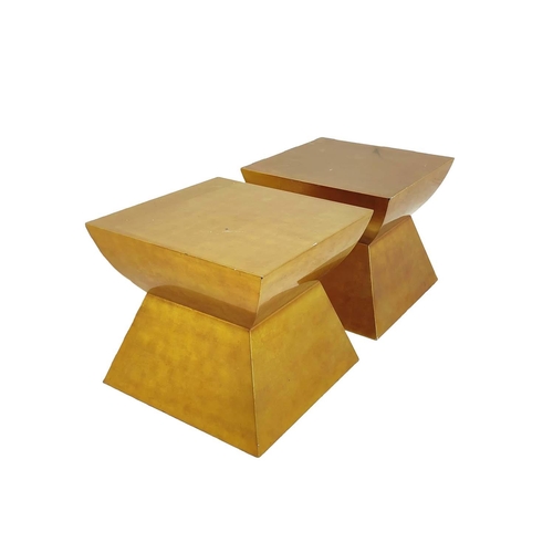 522 - AURA LONDON DICE TABLES, a pair, 48cm x 48cm x 43cm. (2)