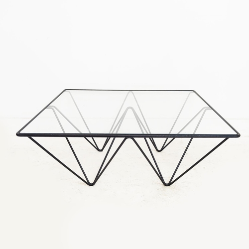 527 - AFTER PAOLO PIVA ALANDA STYLE TABLE, 33cm H x 80cm W x 80cm D.