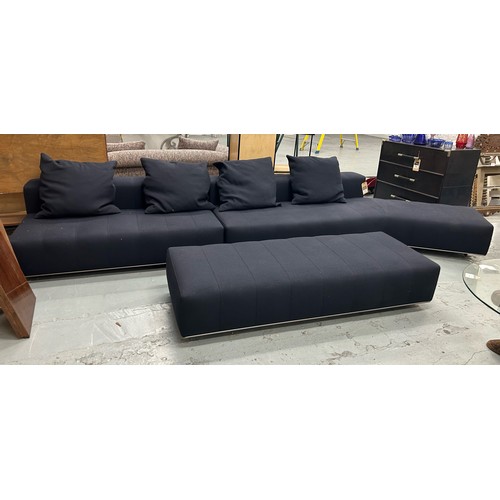 354 - MINOTTI SECTIONAL FREEMAN SOFA, by Rodolfo Dordoni, in charcoal upholstery, 75cm H x 440cm W approx ... 