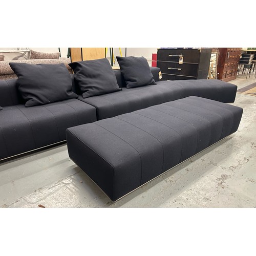 354 - MINOTTI SECTIONAL FREEMAN SOFA, by Rodolfo Dordoni, in charcoal upholstery, 75cm H x 440cm W approx ... 