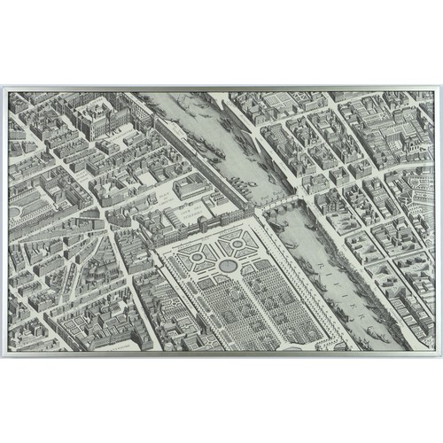 169 - After Claude Lucas & Louis Beretez, “Plan de Paris” 20 Separate panels that form one large map of Pa... 