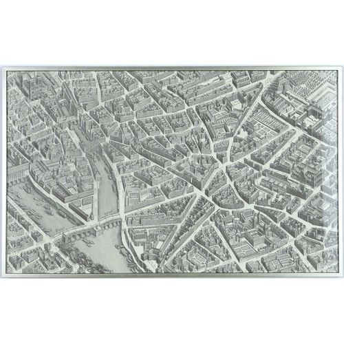 169 - After Claude Lucas & Louis Beretez, “Plan de Paris” 20 Separate panels that form one large map of Pa... 