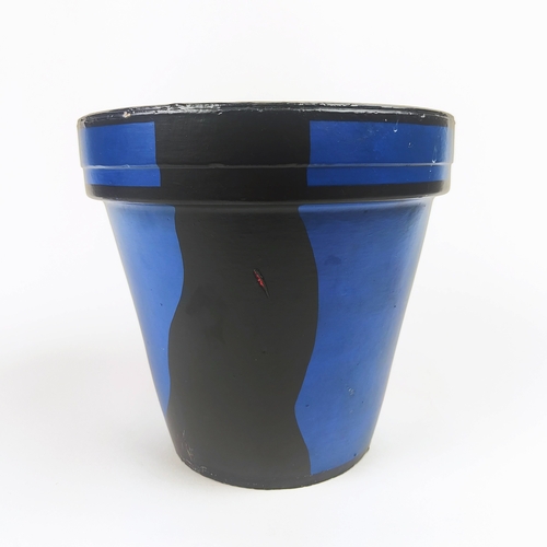 1 - PETER DENMARK (British, 1950-2014) PLANT POT, painted terracotta, signed and dated 1979 to the base,... 