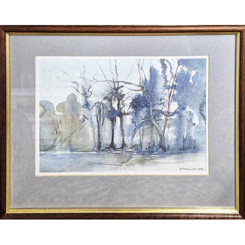 60 - DONALD MARRIOTT, 'West Dean gardens small study', watercolour signed and dated 1990, 18cm x 27cm, fr... 