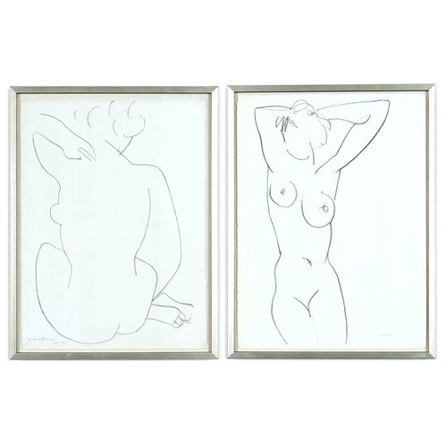 78 - HENRI MATISSE, a pair of nudes signed in the plate,  heliogravures, from the original 1951 edition, ... 