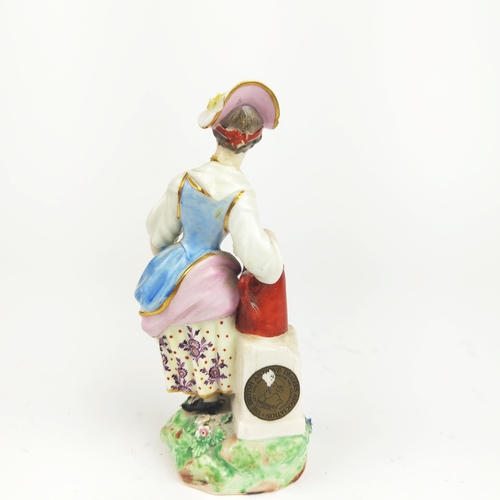 21 - PORCELAIN FIGURES, a collection of six, probably 18th/early 19th century including a gardener with a... 