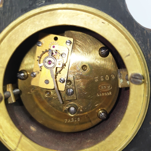 26 - CARRIAGE CLOCKS, three, 19th/20th century brass together with a tortoiseshell mantle clock. (4)