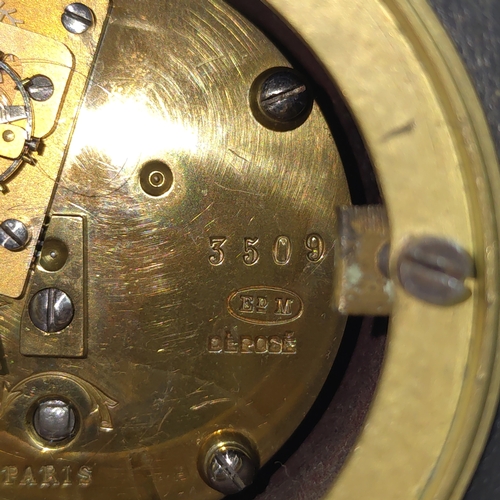 26 - CARRIAGE CLOCKS, three, 19th/20th century brass together with a tortoiseshell mantle clock. (4)