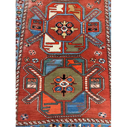 301 - ANTIQUE KAZAK KELLEH, 287cm x 123cm.