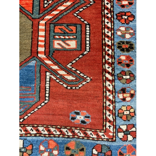 301 - ANTIQUE KAZAK KELLEH, 287cm x 123cm.