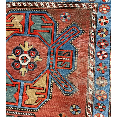 301 - ANTIQUE KAZAK KELLEH, 287cm x 123cm.