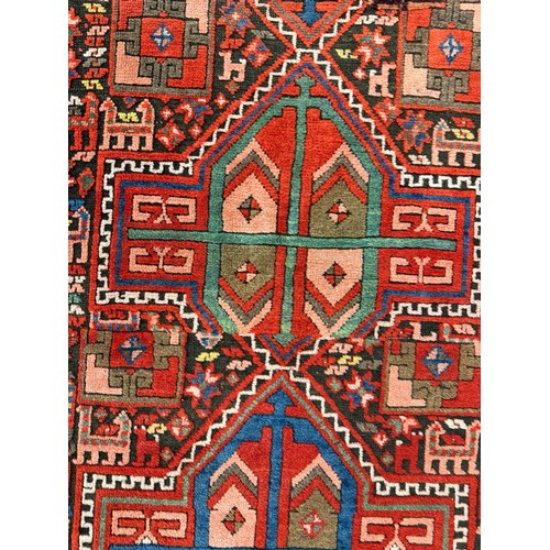 300 - VINTAGE TURKISH RUNNER, 365cm x 108cm. (repairs/restorations)