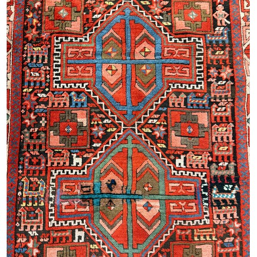 300 - VINTAGE TURKISH RUNNER, 365cm x 108cm. (repairs/restorations)