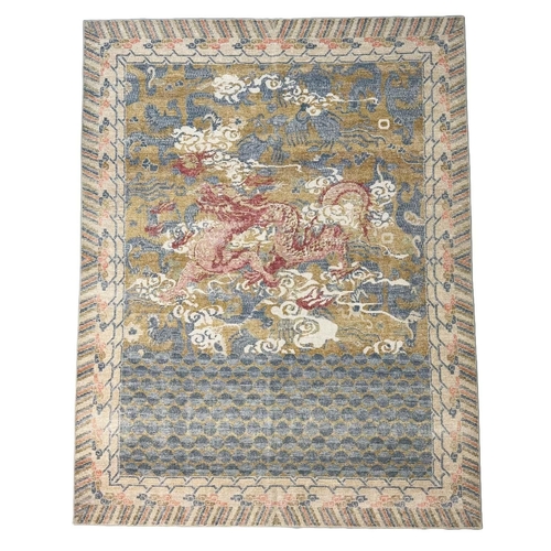 111 - FINE IMPERIAL CHINESE DRAGON CARPET, 363cm x 282cm.