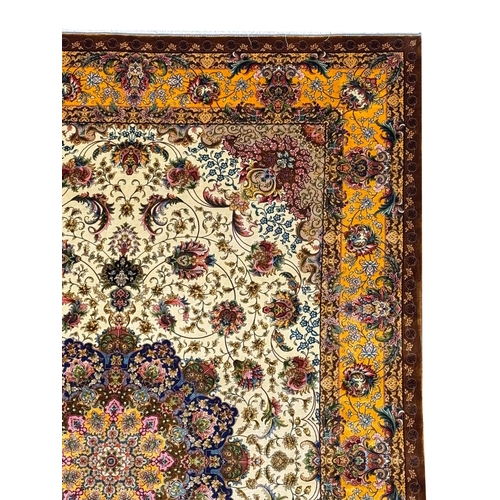 110 - FINE QUM DESIGN BAMBOO SILK CARPET, 301cm x 200cm.