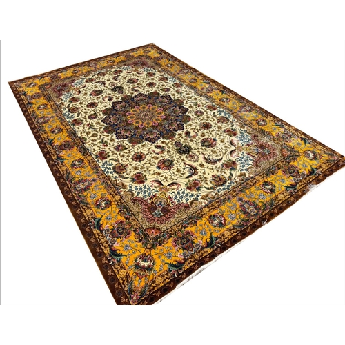 110 - FINE QUM DESIGN BAMBOO SILK CARPET, 301cm x 200cm.