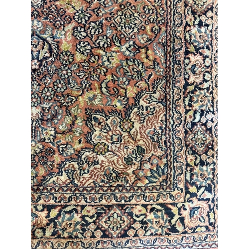 120 - KASHAN DESIGN SILK RUG, 155cm x 92cm.