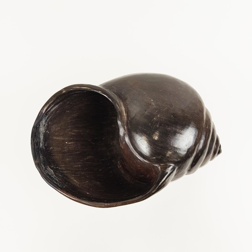 16 - A MODELLED TERRACOTTA SNAIL SHELL, 25cm high.