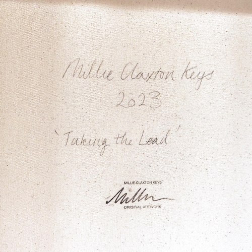 39 - MILLE CLAXTON KEYS, 'Taking the Lead', 2023, signed verso, 63cm H x 83cm W, framed.