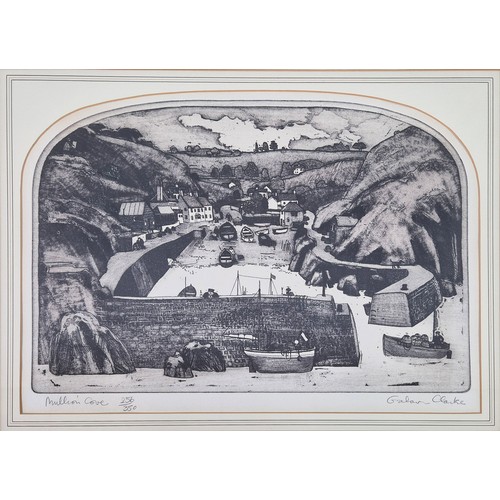 49A - GRAHAM CLARKE (British b.1941), 'Mullion cove', etching, signed and numbered 256/350, 60cm x 69cm ov... 