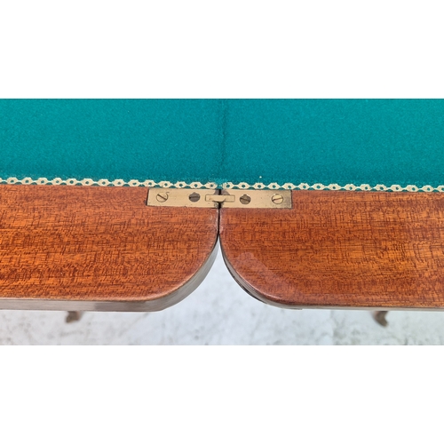 278 - CARD TABLE, Louis XV style marquetry and brass mounted with hinged green baize top and end drawer, 7... 