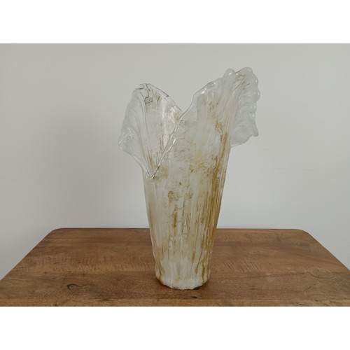 6 - MURANO STYLE GLASS VASE, 50.5cm H approx.