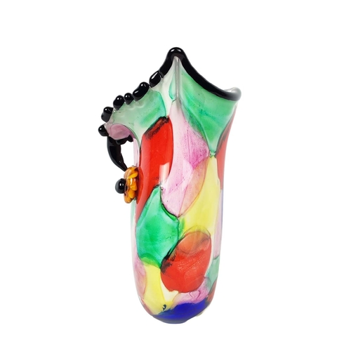 461 - MURANO STYLE GLASS VASE, 32cm H.