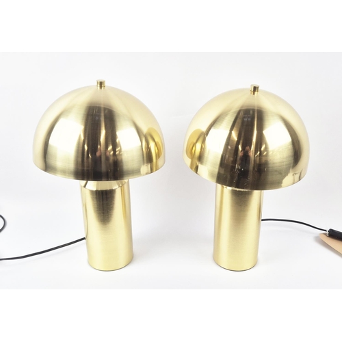 460 - AFTER VICO MAGISTRETTI ATOLLO STYLE TABLE LAMPS, a pair, 40cm H approx. (2)