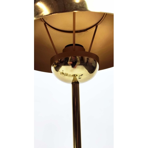 455 - TABLE LAMPS, a pair, gilt metal and stone, 62cm H. (2)