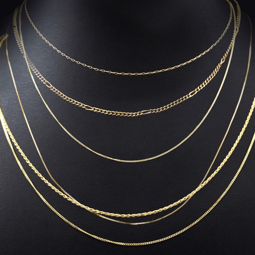 62 - A COLLECTION OF VARIOUS GOLD NECKLACE CHAINS, comprising two 18ct gold chain, one 10ct gold chain an... 