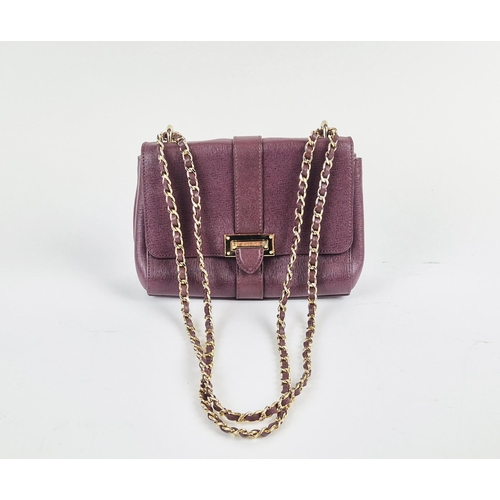 14 - ASPINAL OF LONDON LOTTIE BAG, signature letterbox closure, interwoven leather and chain strap, gold ... 