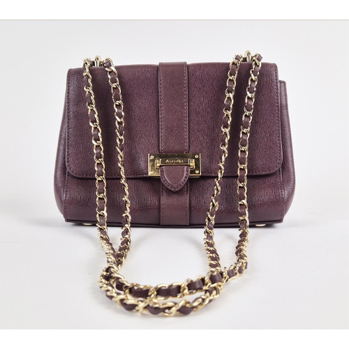 14 - ASPINAL OF LONDON LOTTIE BAG, signature letterbox closure, interwoven leather and chain strap, gold ... 