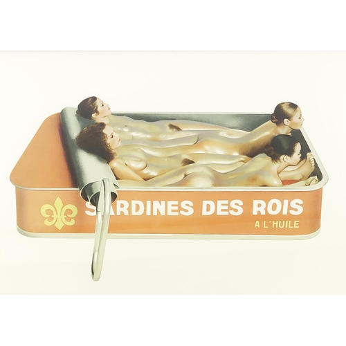 149 - J. D. CADÉ, 'Sardines des Rois', poster, printed by Mourlot Paris, 44cm x 78cm overall, framed.