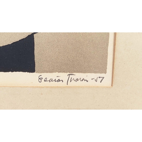 154 - ESAIAS THORÉN (Swedish 1901-1981) 'Vase and Profile', lithograph signed and dated '57, numbered 279/... 