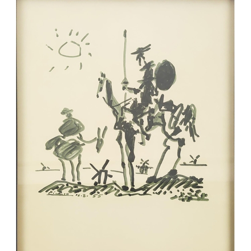 170 - PABLO PICASSO, 'Don Quixote, 1955' lithograph, 54cm x 36cm, signed and dated in plate, (Published Sp... 