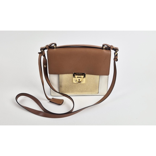 18 - SALVATORE FERRAGAMO MARISOL CROSSBODY BAG, multicolour calf leather, front flap closure with iconic ... 