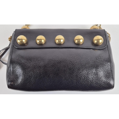 20 - MARC JACOBS BAG, front flap closure with gold tone studs and gold tone detachable chain shoulder str... 