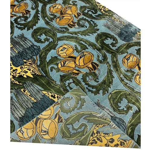 250 - FINE CONTEMPORARY ARTS AND CRAFTS DESIGN SILK CARPET, 275cm x 182cm.