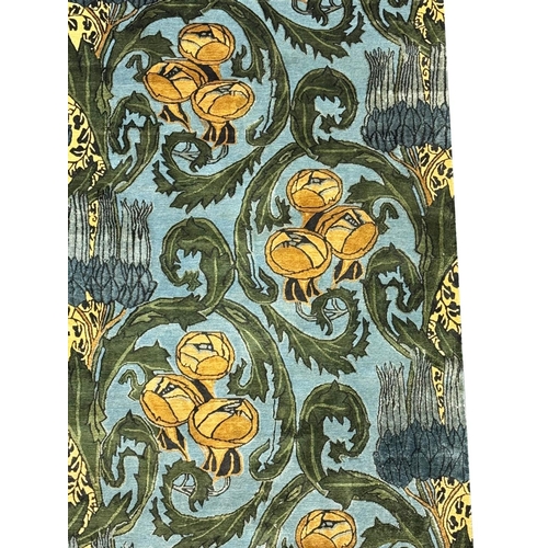 250 - FINE CONTEMPORARY ARTS AND CRAFTS DESIGN SILK CARPET, 275cm x 182cm.