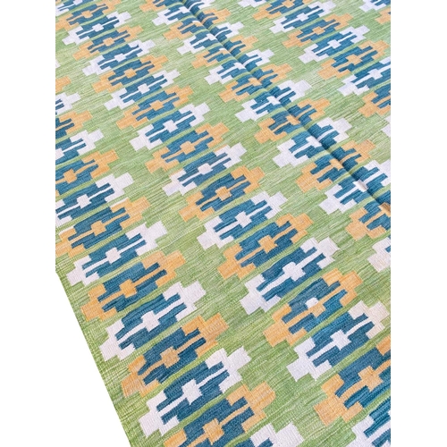 258 - CONTEMPORARY ART DECO DESIGN KILIM, 297cm x 195cm.