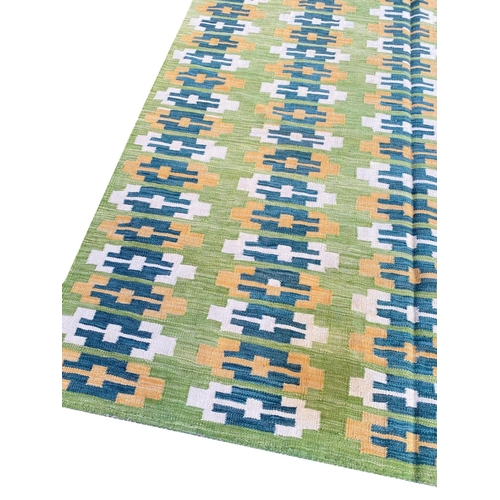 258 - CONTEMPORARY ART DECO DESIGN KILIM, 297cm x 195cm.