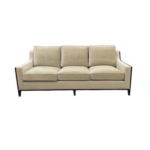 307 - BESPOKE SOFA LONDON SOFA, light grey upholstered, 220cm x 100cm x 90cm H.