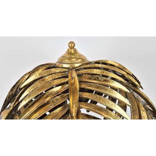 358 - PALM TREE FLOOR LAMP, Maison Jansen style, gilt metal, 150cm H.